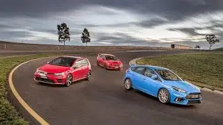 Ford Focus RS vs Volkswagen Golf R vs Subaru WRX STI