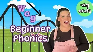 Roller Coaster CVC Word Family -ag | Early Reading Blending Practice | Phonics for Kids 