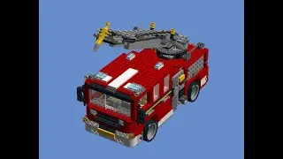 How To Build Lego Creator Fire Rescue's Fire Truck (6752) c. 2009 1/2