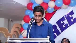 Student View by Prathish Kumar of 11th std - Sree Vishnu Academy 34th Annual day Function.