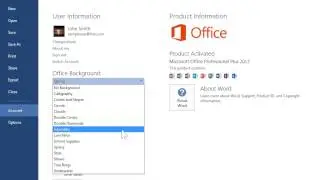 Word 2013 Add an Office Background