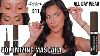 *новинка* L'OREAL INFALLIBLE BROW 24H VOLUMIZING MASCARA + 13H TEST СТОЙКОСТИ *редкие брови* | MagdalineJanet