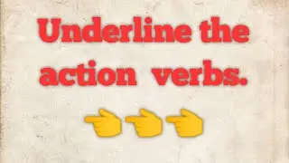 Underline the action verbs.#underline #action #verbs #english #grammar #learning #video