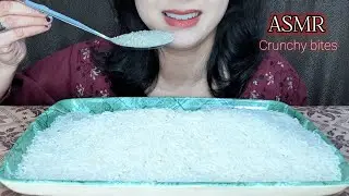 ASMR LOCAL RAW RICE EATING || CRUNCHY SOUNDS 
