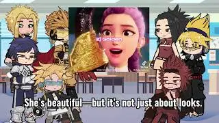 𝙋𝙧𝙤 𝙝𝙚𝙧𝙤𝙚𝙨 𝙧𝙚𝙖𝙘𝙩 𝙩𝙤 Rumi | Kpop demon hunters | MHA BNHA | Deku | Gacha life 2
