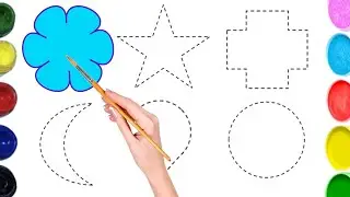 Learn to draw 2d Shapes, Colors for kids | Toddler Learning videos, shapes song, educational video
