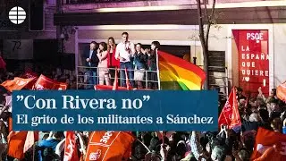 Los militantes del PSOE a S&aacute;nchez: 