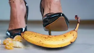 Crushing a Banana with my Stilettos