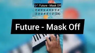 Future - Mask Off (kover pianika + not angka) #shorts #maskoff #notes