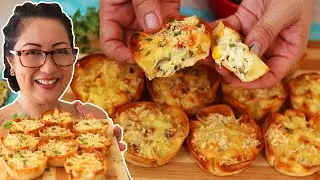 A MELHOR TORTINHA DE QUEIJO COM BACON I LANCHINHO FÁCIL E RÁPIDO - DIKA DA NAKA