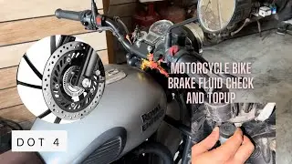 🔧How to check and top up disc brake fluid in bike Royal enfield