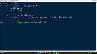 Python Program for Addition of Complex Numbers Using Class | VTU Q8 | 1BPLC105B