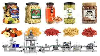 Automatic Granule Dried Fruit Nuts Gummy Bottle Jar Filling Capping Lableing Machine Production Line