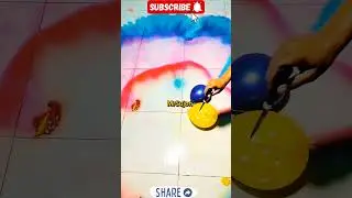 ASMR watercolor fool 3 mini and 3 big balloons pop Revrese video #foryou #balloonpop #shortvideo