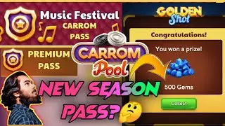 😱Carrom Pass Full Unlock 🔓 CARROM WORLD GAMING 🥰 / music season/ New season??🤔