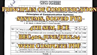 Principles of Communication Systems, PYQ, BEC402, June/July.24, 22 scheme, ECE Stream with pdf