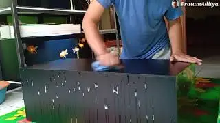 PEMASANGAN BACKGROUND PADA AQUARIUM, GAMPANG BANGETTT!!!