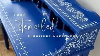 Four different ways to use stencils on furniture makeovers