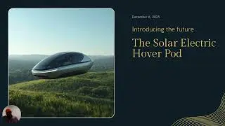 the ai generated version of an UMARI DESIGN  self powered Solar Electric hover pod