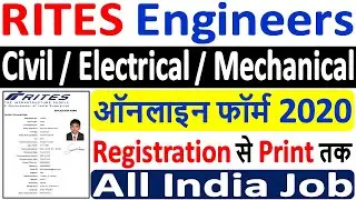 RITES Engineers Online Form 2020 &brvbar;&brvbar; How to Fill RITES Online Form 2020 &brvbar;&brvbar; RITES Engineer Form 2020