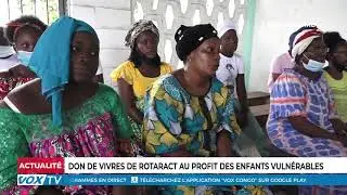 Don de vivres de Rotaract au profit des enfants vulnérables