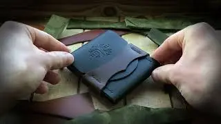 Willow Craft Goods - The Luxe Quick Access Minimalist Wallet - Black and Dark Mahogany