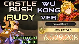 Castle Rush Rudy - 6.5M Score ( Wu Kong Version ) - Guardian Castle Guide | Seven Knights:ReBirth