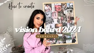 My vision board of 2024 🪭|  أهدافي لسنة 2024 ، و نصائح مهمة 👌🏽🪄