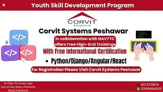 NAVTTC FREE COURSES 2024 | Prime Minister Youth Skill Program | Corvit Systems Peshawar | Free IT