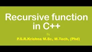 Recursive function in C++