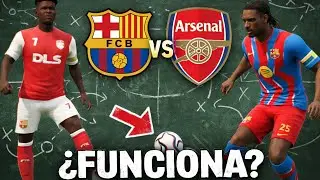 Intent&eacute; JUGAR como el BARCELONA vs ARSENAL 😱 | DLS