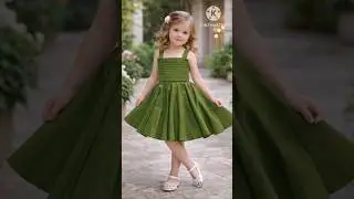 Cute Olive Green Baby Girl Frock | Party Wear Kids Dress Design #girlspartydress #partyoutfit
