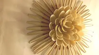 Plastic spoon flower Idea//wall hanging flower