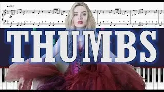 Sabrina Carpenter - Thumbs - Piano Tutorial w/ Sheets