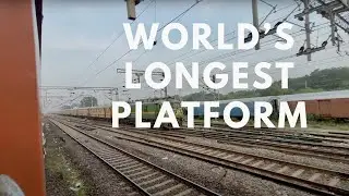 4k - Arrival at the World's Longest Railway Platform - SSS Hubballi Junction | Train video