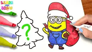 How to draw Minion  Santa drawing easy | Minion  Santa Drawing step by step | Simple draw