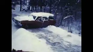 Moving Cars in the Snow 1970s