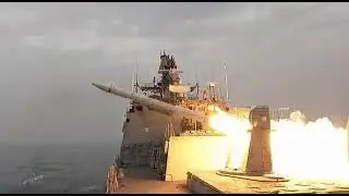 Indian Navy Firing SA-17 Shtil Surface to Air Missile