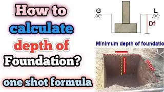How to find depth of foundation? One shot formula calculation || everyone must watch.