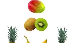 Mango, kiwi, ananas, banan