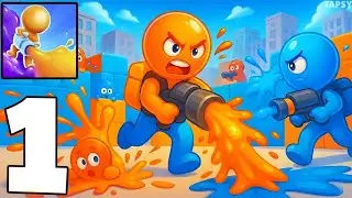 🎨Dye Hard Gameplay Walkthrough Part 1 &ndash; Paint the Battlefield! (Android,iOS)