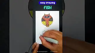 How To Draw Owl and Fish from Circle #shorts #howtodraw #easydrawing