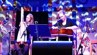 Eeva-Kaisa Kohonen and Katja Nyuppieva at Nordic Harp Meeting, Viljandi, Estonia 2017