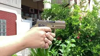 Sig pro force m18 with steel slide and outer barrel + cerakoted in action
