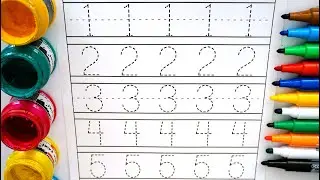 Learn How to Write Numbers 1-5, Write number song DIY video