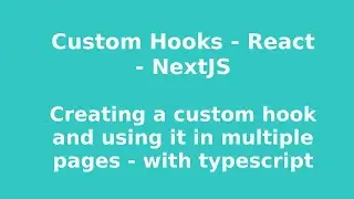Custom Hooks in react - Creating a sample custom hook for fetch data #reactjs #customhooks