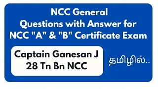 NCC General Questions with Answers in Tamil explanations