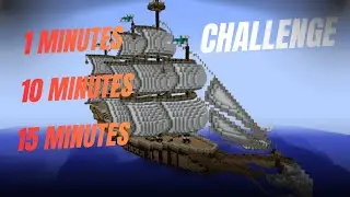 JE CONSTRUIS DES BATEAUX EN 1, 10 ET 15 MINUTES SUR MINECRAFT !