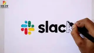 Slack logo drawing || how to draw logo