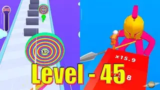 Layer Man 3D - ASMR Gameplay Level 45 Big Head Man Run! #asmr